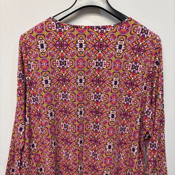 Lands' End Women Long Sleeve Rash-Guard Swim Shirt Top 2X Floral Nylon C025 -15 - Picture 13 of 16